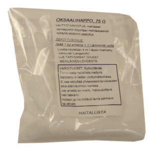 Oksaalihappo­annos 75g