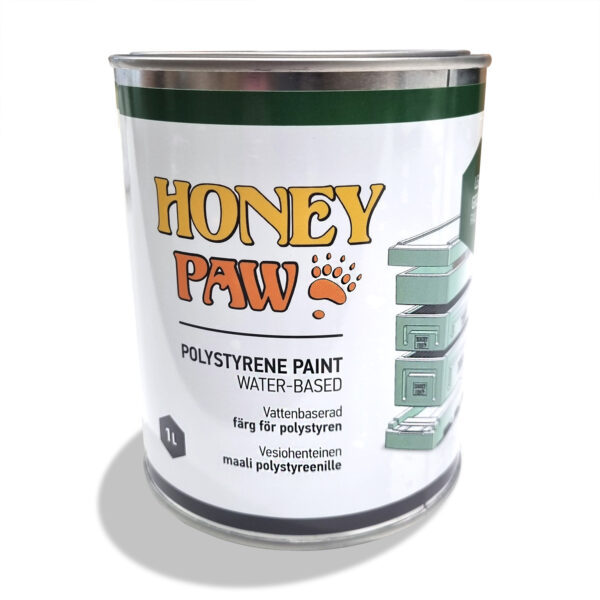 Polystyrene (EPS) paint made by Honey Paw Pesämaali vihreä