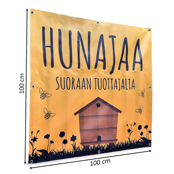 Banneri "Hunajaa suoraan tuottajalta" 100x100 cm