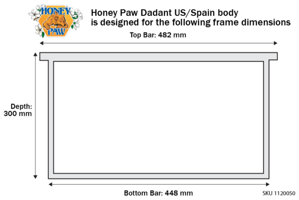 Dadant US Frame Dimensions Hive Body Deep (Dadant US/Spain)