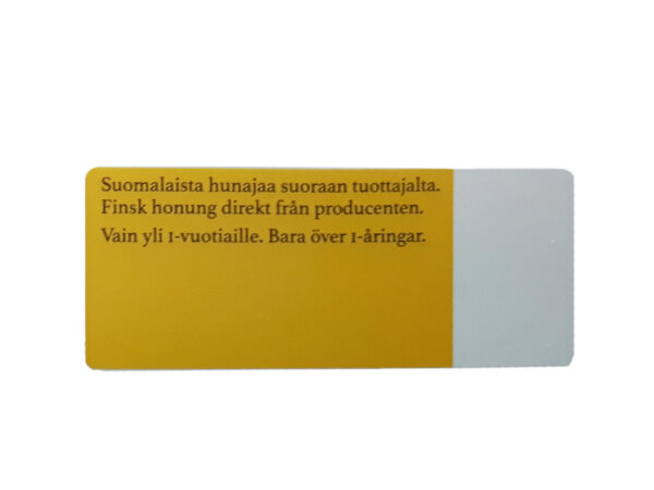 Hey honey tieto-osa Etiketti "Hey Honey" tieto-osa 100 kpl
