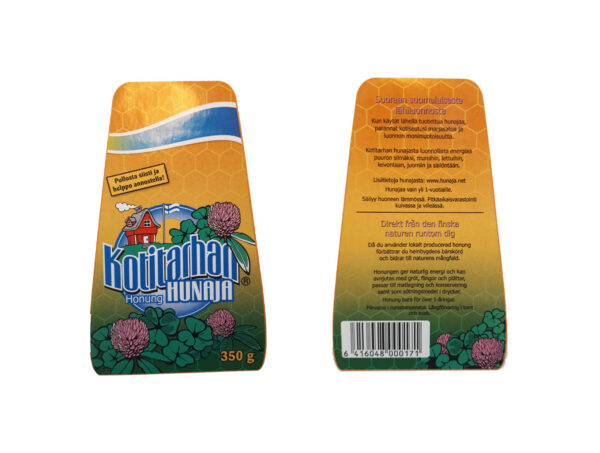 Kotitarha-etiketti pulloon