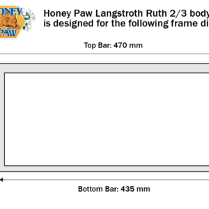LangstrothRuth2-3-dimensions Hive Body Medium (Langstroth Ruth 2/3)