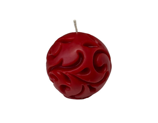 Punainen iso pallo Kynttilämuotti pallo ornamentilla