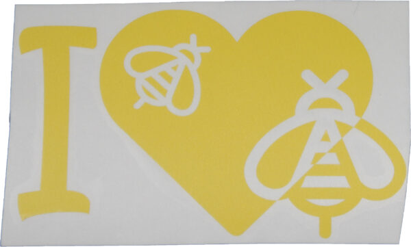 Tarra "I love Bees", keltainen