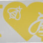 Tarra "I love Bees", keltainen