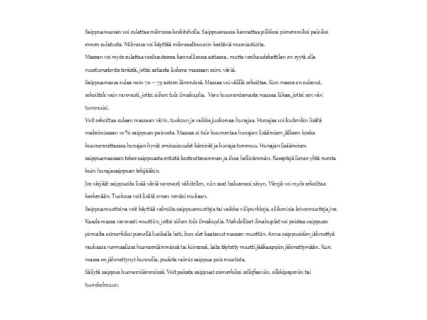 ohje saippuamassan valmistamiseen Saippuamassa kaakaovoi